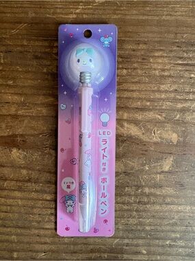 NWT My Melody Sanrio Pink LED Character Ballpoint Pen from Japan